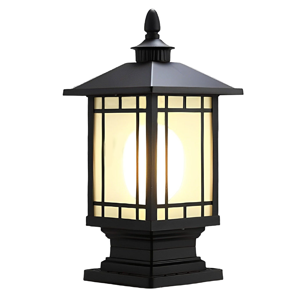 Modern Waterproof Outdoor Fence Post Pillar Light Aluminum Garden Exterior Lantern
