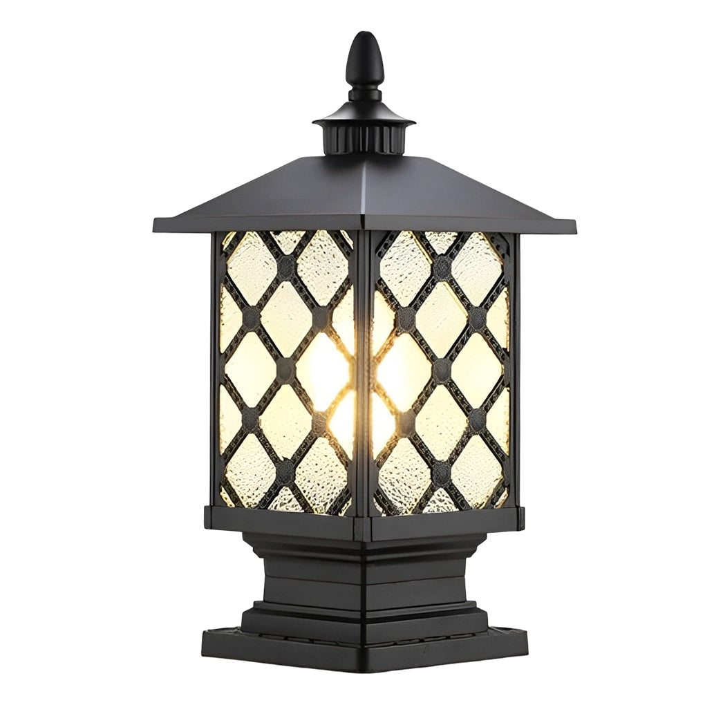 Modern Waterproof Outdoor Fence Post Pillar Light Aluminum Garden Exterior Lantern