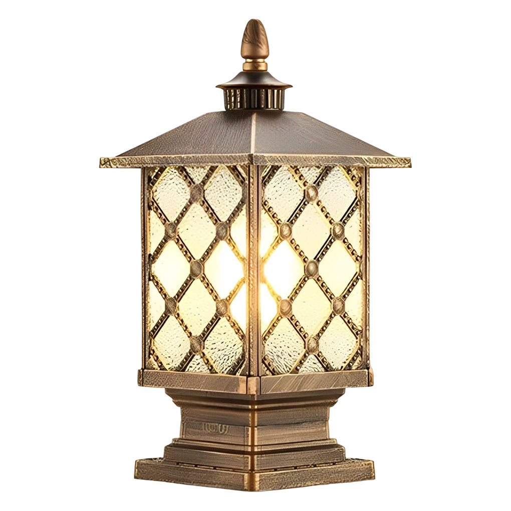 Modern Waterproof Outdoor Fence Post Pillar Light Aluminum Garden Exterior Lantern