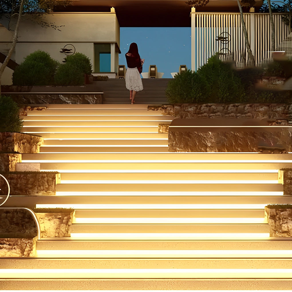 Modern Waterproof Outdoor Flexible LED Strip Lights Recessed Linear Silicone Lighting for Exterior Use