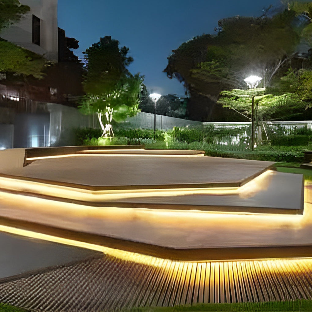 Modern Waterproof Outdoor Flexible LED Strip Lights Recessed Linear Silicone Lighting for Exterior Use