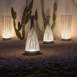 Modern Waterproof Outdoor LED Floor Lamp with Artificial Grass Accent for Patios and Gardens