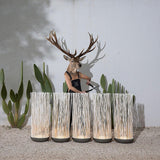 Modern Waterproof Outdoor LED Floor Lamp with Artificial Grass Accent for Patios and Gardens