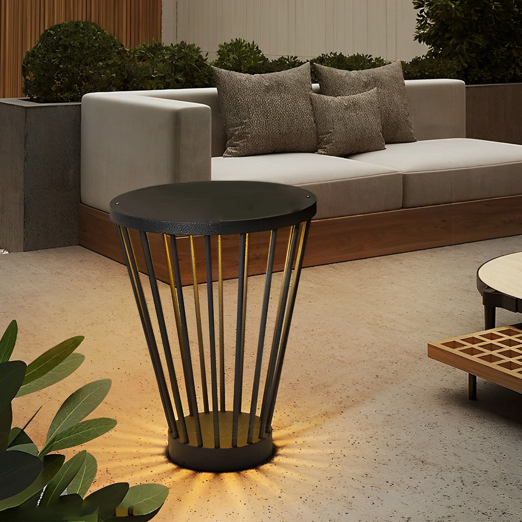 Modern Waterproof Outdoor LED Floor Lamp with Tabletop for Garden and Terrace Illumination
