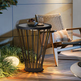 Modern Waterproof Outdoor LED Floor Lamp with Tabletop for Garden and Terrace Illumination