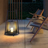 Modern Waterproof Outdoor LED Lantern Candle Style Floor Lamp for Garden Patio and Courtyard