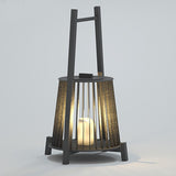 Modern Waterproof Outdoor LED Lantern Candle Style Floor Lamp for Garden Patio and Courtyard