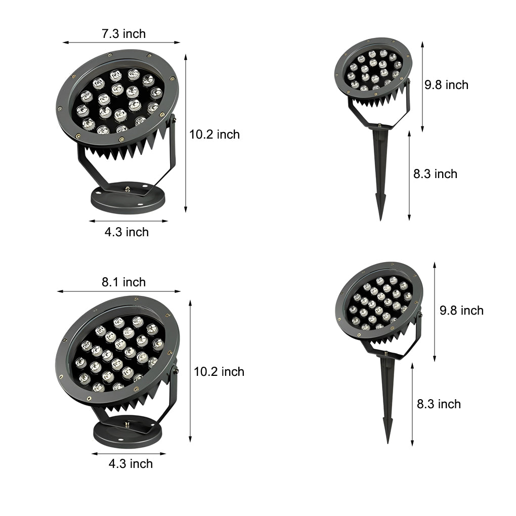 Modern Waterproof Outdoor LED Spotlights DC24V for Garden and Tree Landscape Lighting