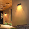 Modern Waterproof Outdoor LED Wall Light Minimalist Black Aluminum Exterior Sconce for Courtyard