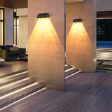 Modern Waterproof Outdoor LED Wall Light Minimalist Black Aluminum Exterior Sconce for Courtyard