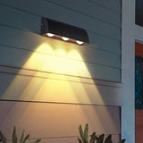 Modern Waterproof Outdoor LED Wall Light Minimalist Black Aluminum Exterior Sconce for Courtyard