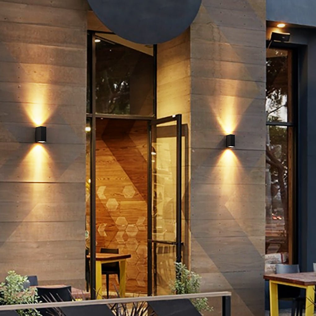 Modern Waterproof Outdoor LED Wall Light Square Aluminum Sconce for Porch and Garden