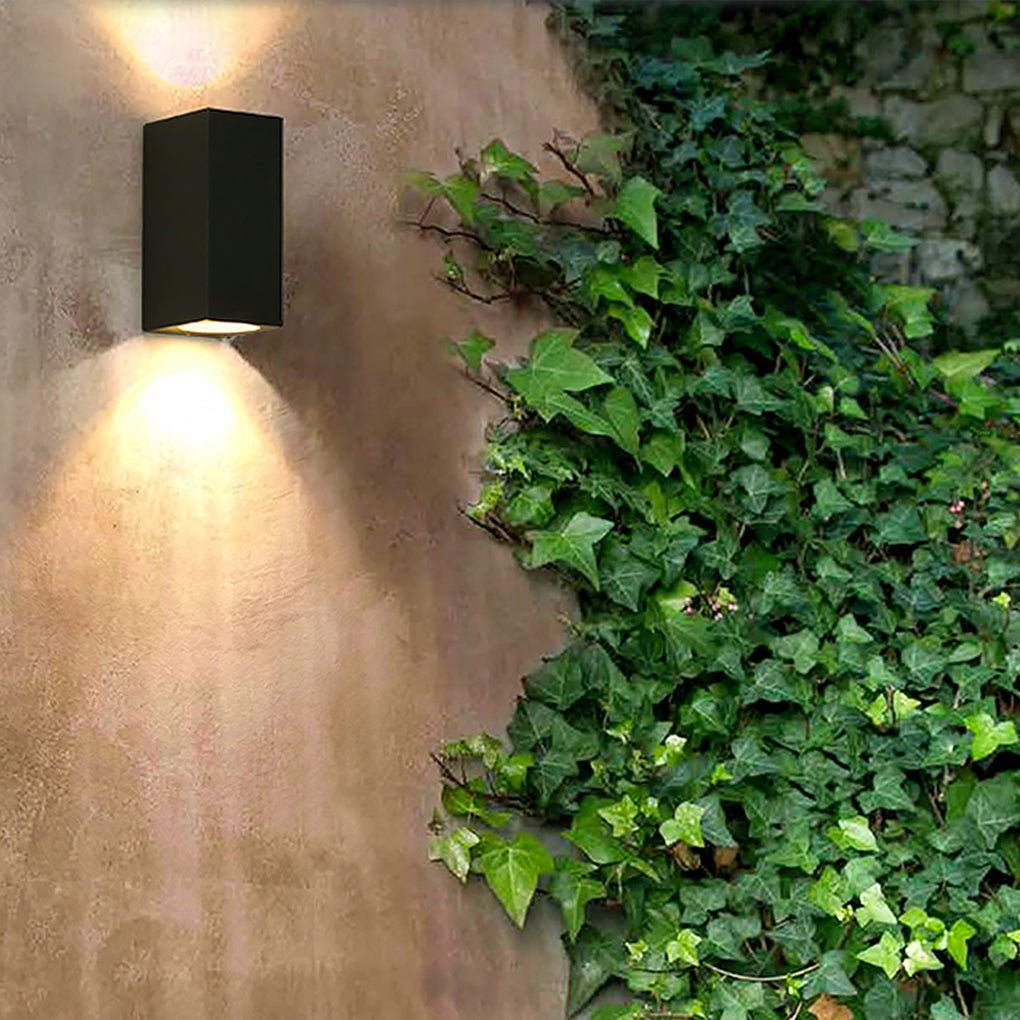 Modern Waterproof Outdoor LED Wall Light Square Aluminum Sconce for Porch and Garden