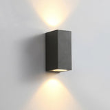 Modern Waterproof Outdoor LED Wall Light Square Aluminum Sconce for Porch and Garden