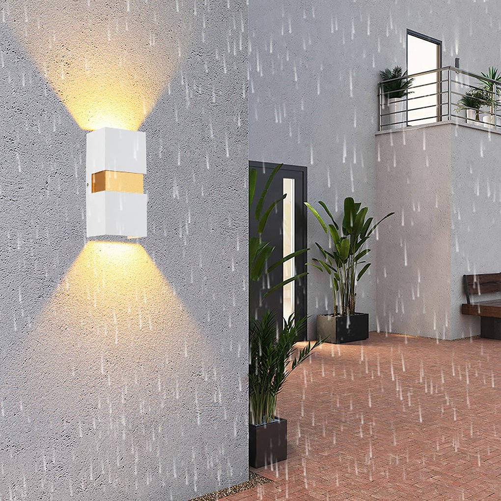 Modern Waterproof Outdoor LED Wall Light Up and Down Sconce for Balcony Villa and Patio