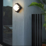 Modern Waterproof Outdoor LED Wall Sconce Black Die Cast Aluminum Light for Patio Garden