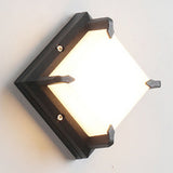 Modern Waterproof Outdoor LED Wall Sconce Black Die Cast Aluminum Light for Patio Garden