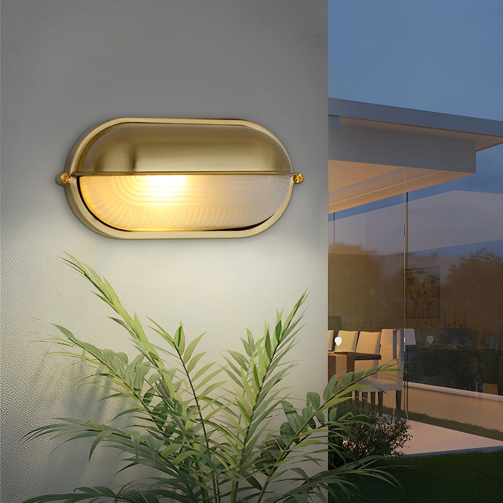 Modern Waterproof Outdoor Wall Sconce Cast Aluminum and Glass Industrial Retro Porch Light