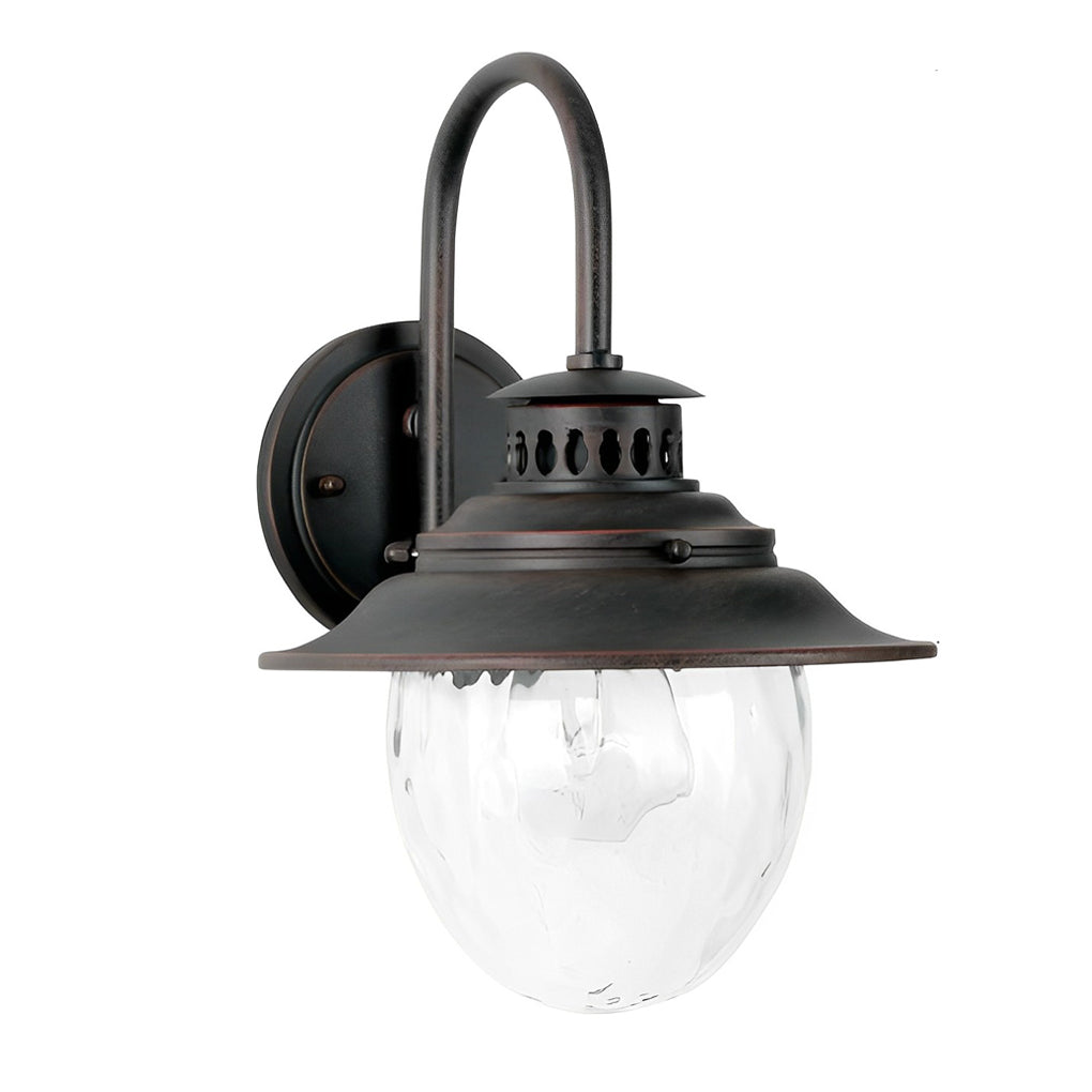 Modern Waterproof Outdoor Wall Sconce with Stone Pattern Glass and Aluminum Body for Garden Yard