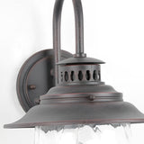 Modern Waterproof Outdoor Wall Sconce with Stone Pattern Glass and Aluminum Body for Garden Yard