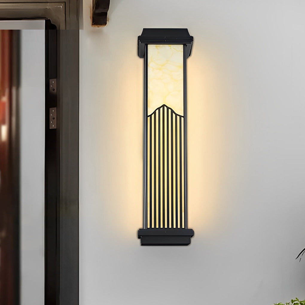 Modern Waterproof Solar LED Outdoor Wall Light with Remote Control Die Cast Aluminum Exterior Sconce for Garden