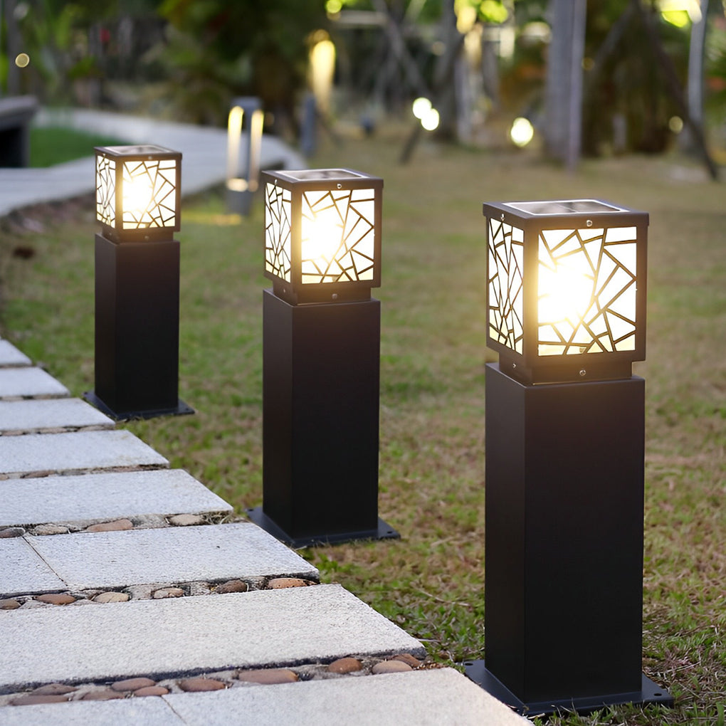 Modern Waterproof Solar LED Path Lights for Outdoor Garden Lawn and Courtyard Landscape