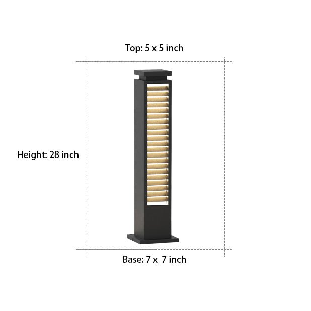 Modern Waterproof Solar LED Post Lights Outdoor Landscape Lighting for Pathways and Gardens