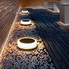 Modern Waterproof Solar LED Round Outdoor Garden Lights for Landscape and Courtyard Lighting