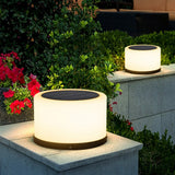 Modern Waterproof Solar LED Round Outdoor Garden Lights for Landscape and Courtyard Lighting