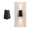 Modern Waterproof Solar Outdoor Wall Sconce with Up and Down LED Lighting in Black Finish