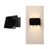 Modern Waterproof Solar Outdoor Wall Sconce with Up and Down LED Lighting in Black Finish