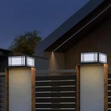 Modern Waterproof Solar Post Lights with 3 Color Dimming and Remote for Outdoor Garden and Fence