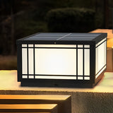 Modern Waterproof Solar Post Lights with 3 Color Dimming and Remote for Outdoor Garden and Fence