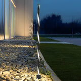 Modern Waterproof Solar Powered LED Garden Pathway Light Black Aluminum Landscape Lawn Lamp