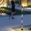 Modern Waterproof Solar Powered LED Garden Pathway Light Black Aluminum Landscape Lawn Lamp