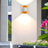 Modern Waterproof Square 6W LED Up and Down Outdoor Wall Sconce Lighting for Exterior Porch