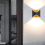 Modern Waterproof Square 6W LED Up and Down Outdoor Wall Sconce Lighting for Exterior Porch
