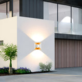 Modern Waterproof Square 6W LED Up and Down Outdoor Wall Sconce Lighting for Exterior Porch