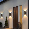 Modern Wave Arc Design LED Outdoor Wall Light Waterproof Exterior Sconce for Garden and Villa