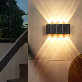 Modern Wave Arc Design LED Outdoor Wall Light Waterproof Exterior Sconce for Garden and Villa