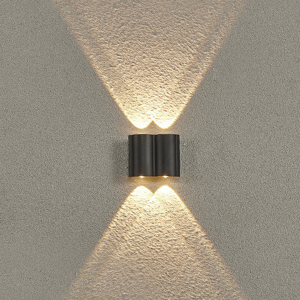Modern Wave Arc Design LED Outdoor Wall Light Waterproof Exterior Sconce for Garden and Villa
