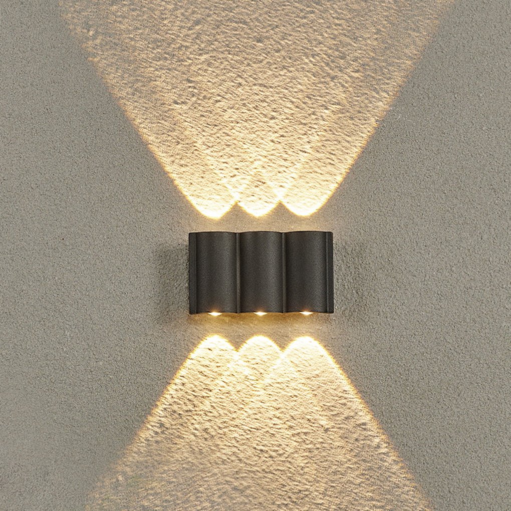 Modern Wave Arc Design LED Outdoor Wall Light Waterproof Exterior Sconce for Garden and Villa