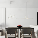 Modern Wave Design Dimmable LED Chandelier with Remote Control for Contemporary Living Room