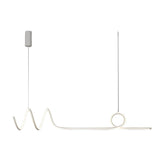 Modern Wave Design Dimmable LED Chandelier with Remote Control for Contemporary Living Room
