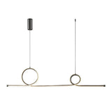 Modern Wave Design Dimmable LED Chandelier with Remote Control for Contemporary Living Room