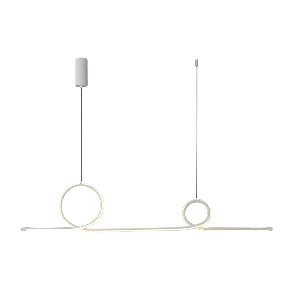 Modern Wave Design Dimmable LED Chandelier with Remote Control for Contemporary Living Room