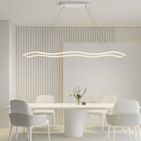 Modern Wave Design LED Pendant Light Nordic Style Circular Chandelier Ceiling Fixture