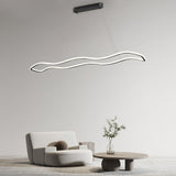 Modern Wave Design LED Pendant Light Nordic Style Circular Chandelier Ceiling Fixture