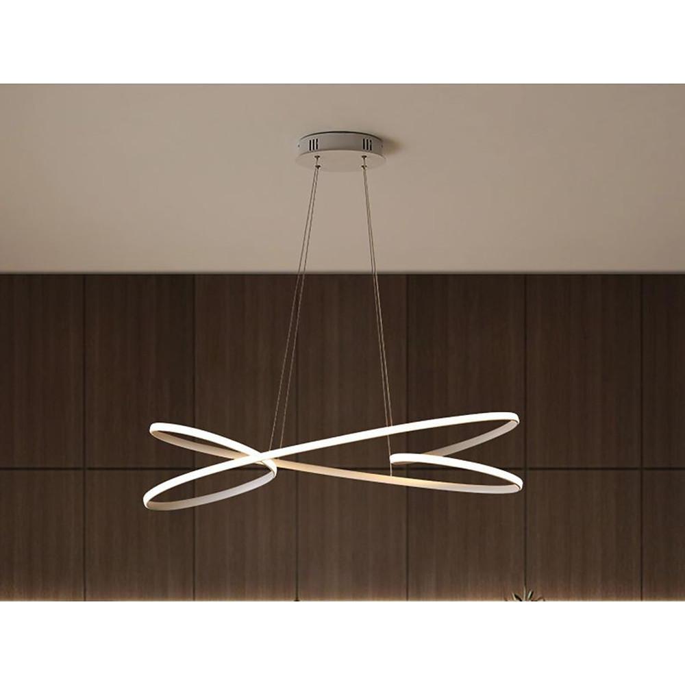 Modern Wave Design LED Ribbon Twist Chandelier Adjustable Pendant Light