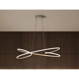 Modern Wave Design LED Ribbon Twist Chandelier Adjustable Pendant Light